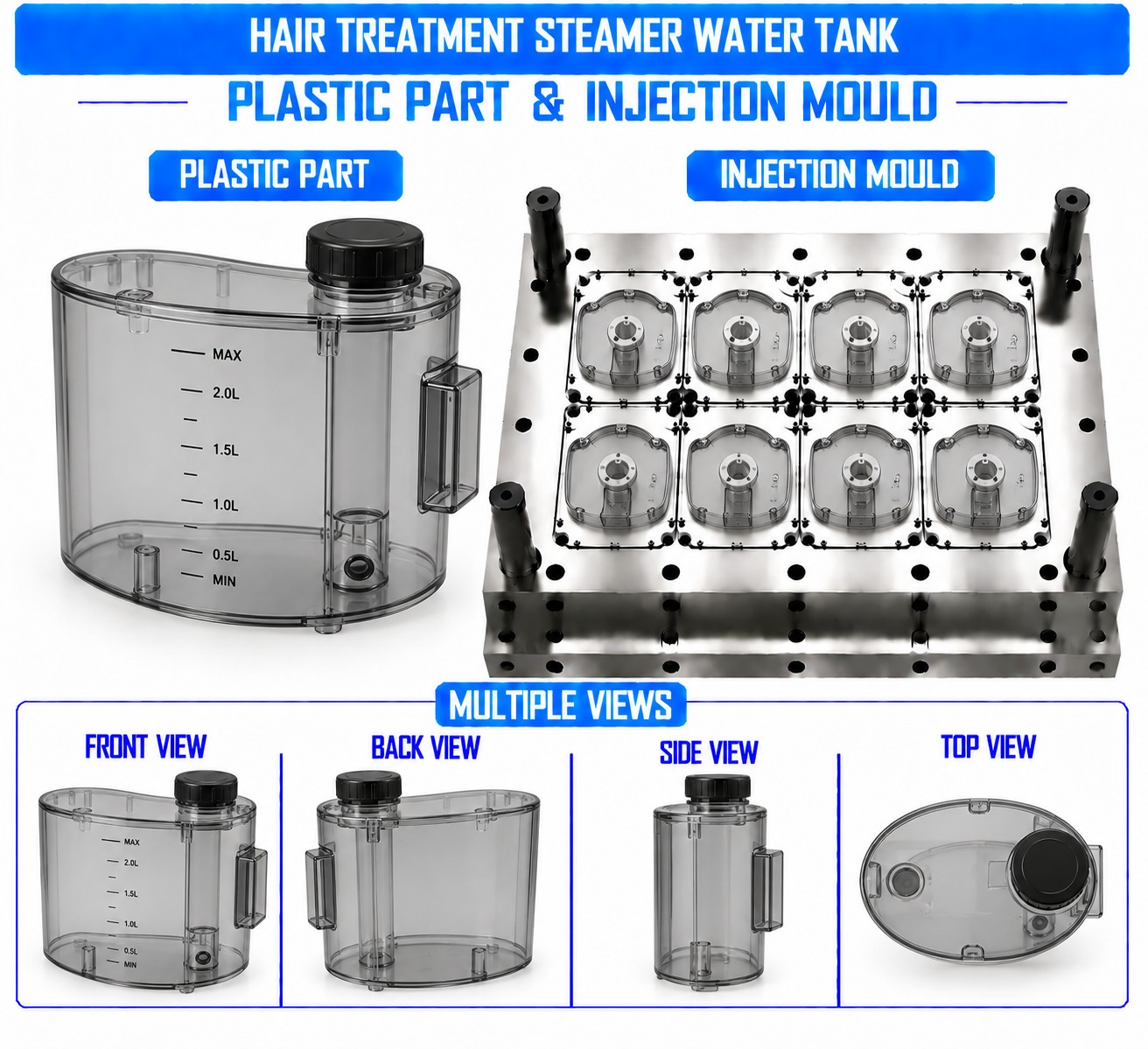 Hair Treatment Steamer Plastic Water Tank Mould and Moulding Service